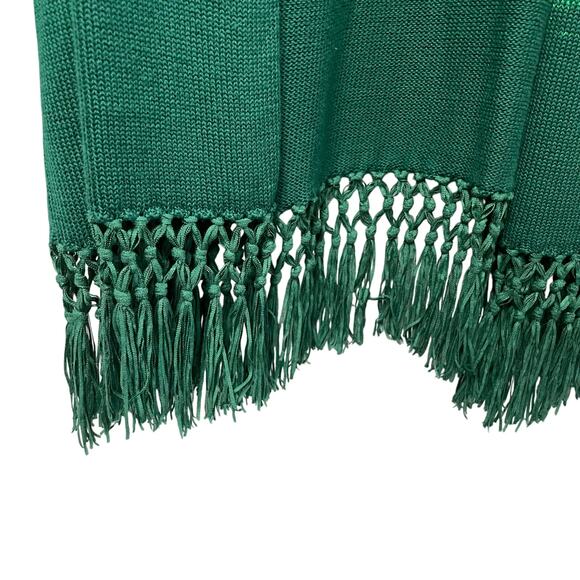 Lilly Pulitzer Tatum Ombre Cardigan Evergreen Marled Green Fringe Trim Large - Picture 4 of 8